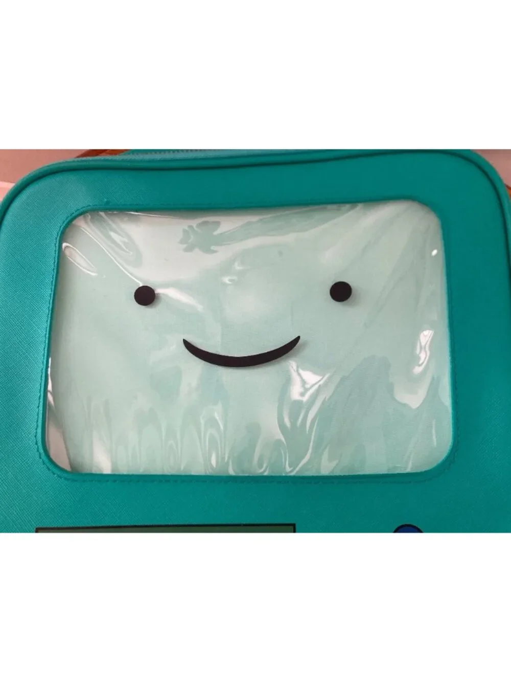 Adventure Time BMO Turquoise Backpack With Adjustable Straps & Zippered Compartm
